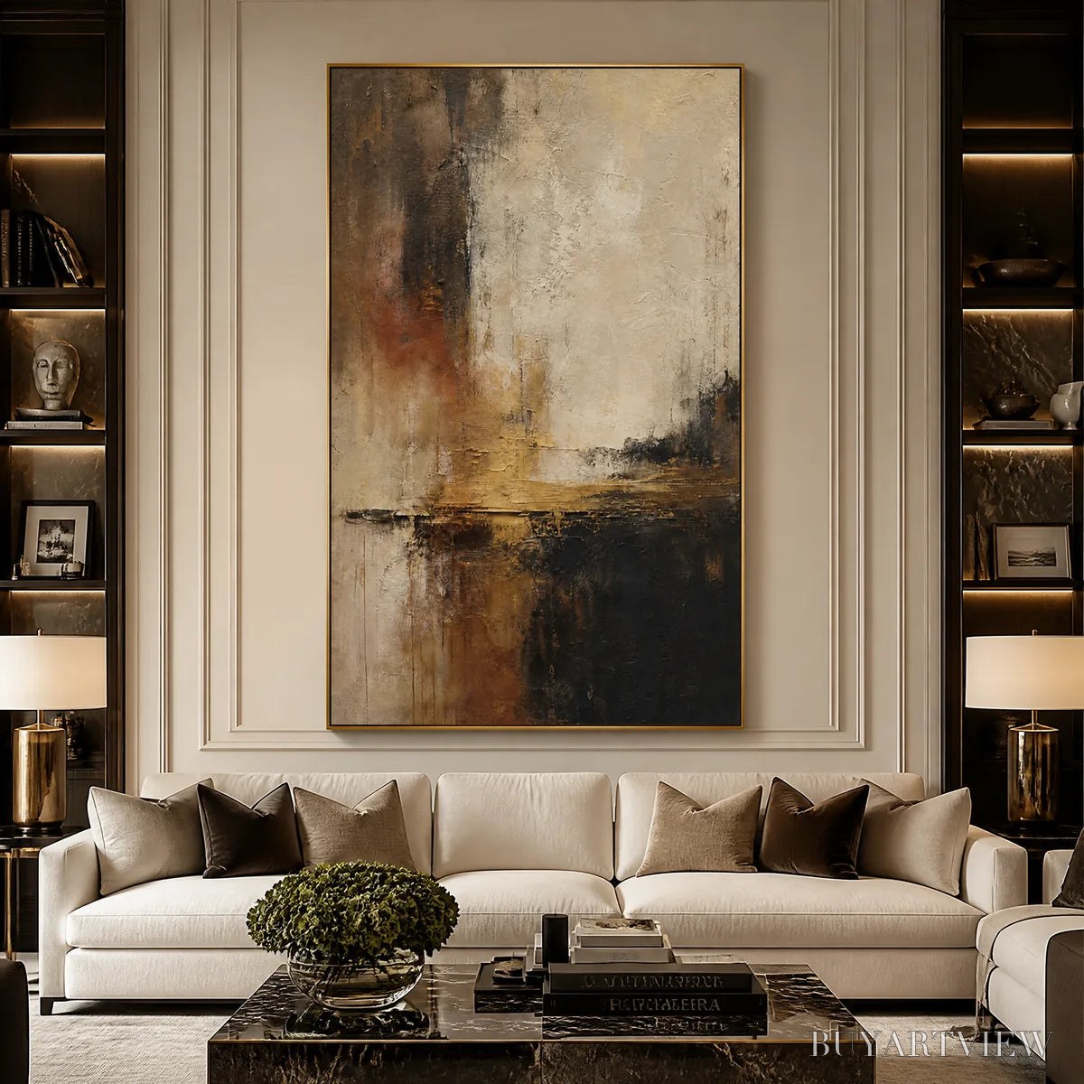 BUYARTVIEW Blackwater Glow – Dark Lake Abstract Landscape - image 6