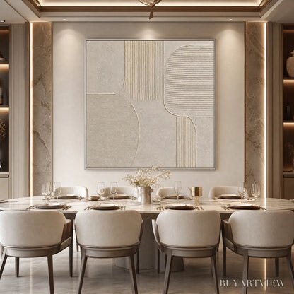 BUYARTVIEW Sanctuary – Large Square Textured Wabi Sabi Abstract Painting - image 6