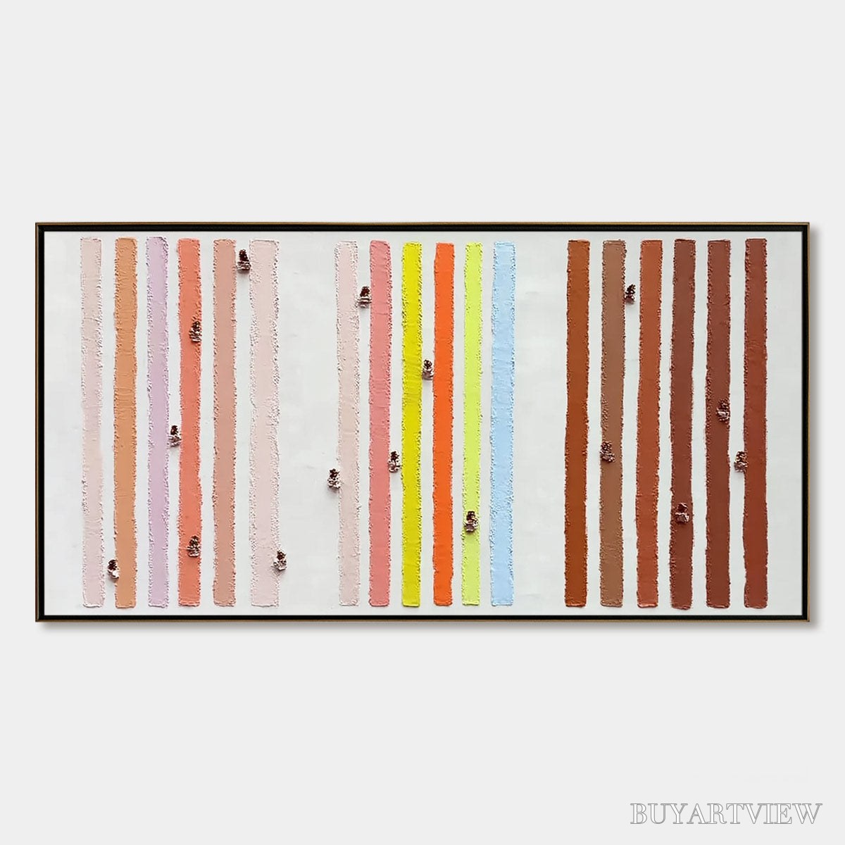 BUYARTVIEW Our Walks – Colorful Textured Abstract Painting of Life's Journeys - image 1