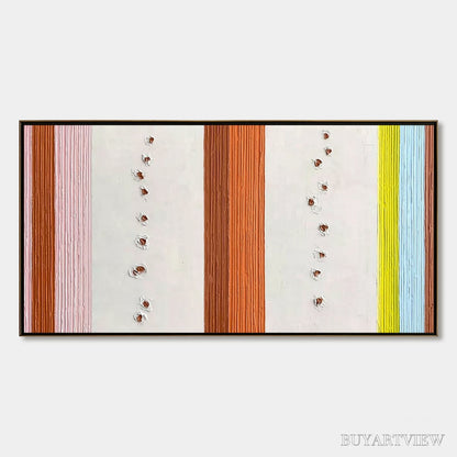 BUYARTVIEW Color Cadence – Textured Colorful Abstract Impasto Stripe Painting - image 1