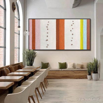 BUYARTVIEW Color Cadence – Textured Colorful Abstract Impasto Stripe Painting - image 6