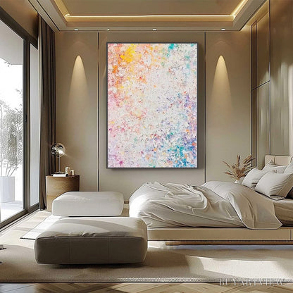 BUYARTVIEW Serendipity – Colorful Textured Abstract Vertical Oil Painting - image 6