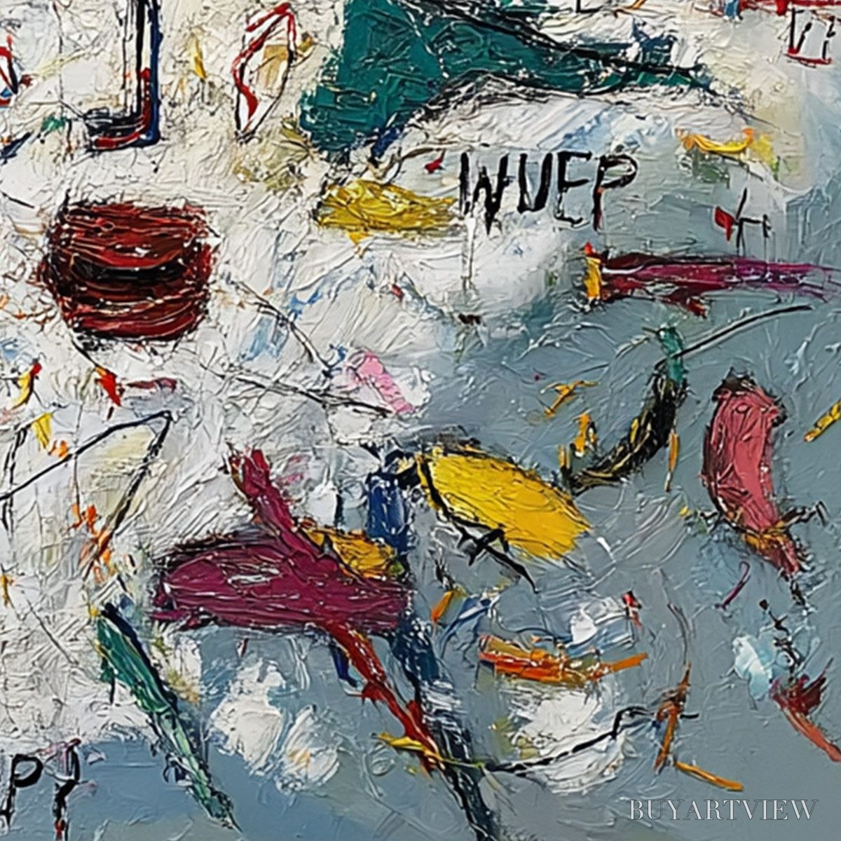 BUYARTVIEW Static Mind – Colorful Textured Abstract Expressionist - image 5