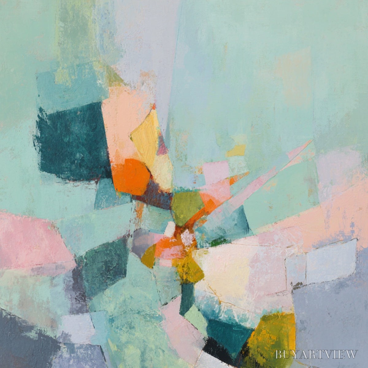 BUYARTVIEW Serendipity – Colorful Modern Abstract Composition Painting - image 5