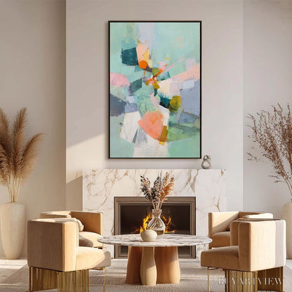 BUYARTVIEW Serendipity – Colorful Modern Abstract Composition Painting - image 6