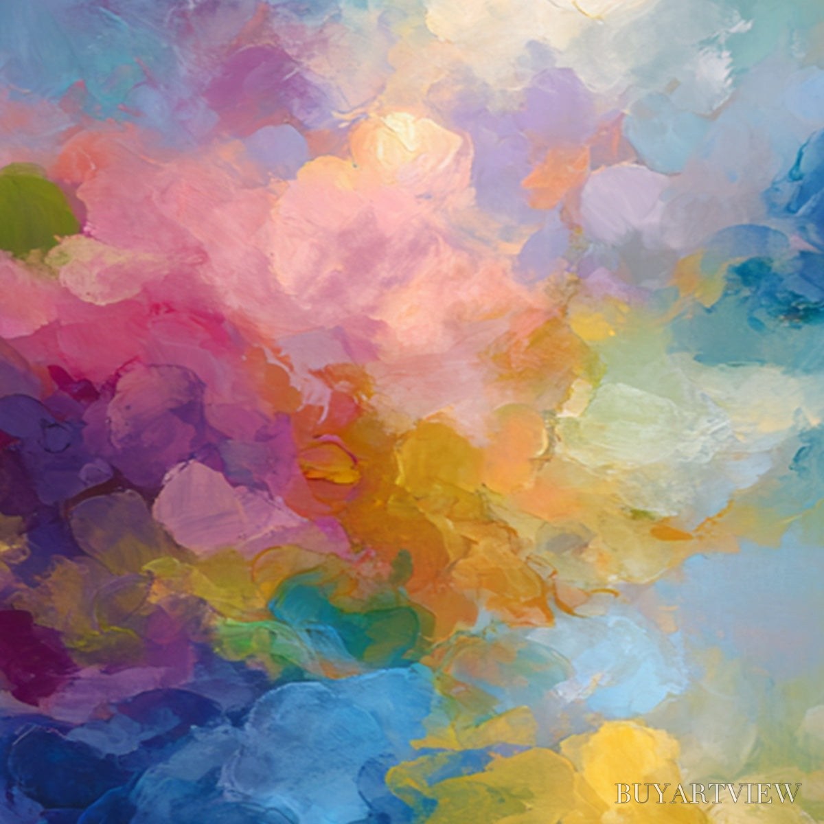 BUYARTVIEW Dreamscape Melody – Colorful Abstract Cloudscape Painting Set of 2 - image 3