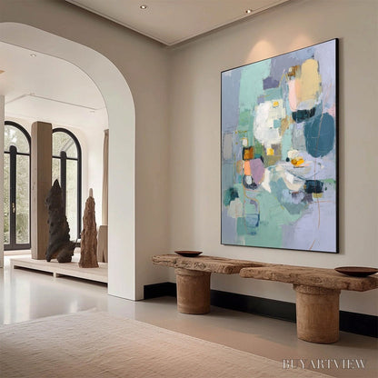 BUYARTVIEW Morning Chorus – Colorful Modern Abstract Composition Painting - image 6