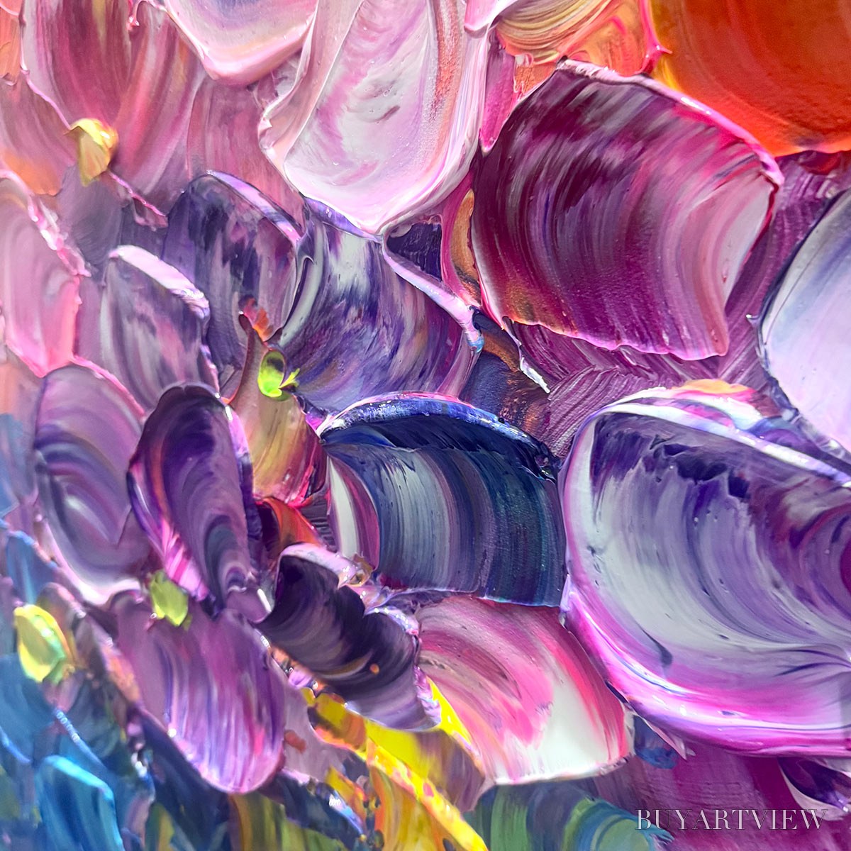 BUYARTVIEW Ready to Ship | Rainbow Falls | 28''X56'' | 70x140cm | Black Frame - image 2