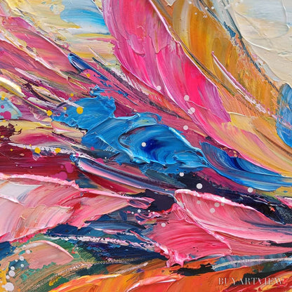 BUYARTVIEW Ready to Ship | Metamorphosis | 28''X56'' | 70x140cm | Gold Frame - image 2
