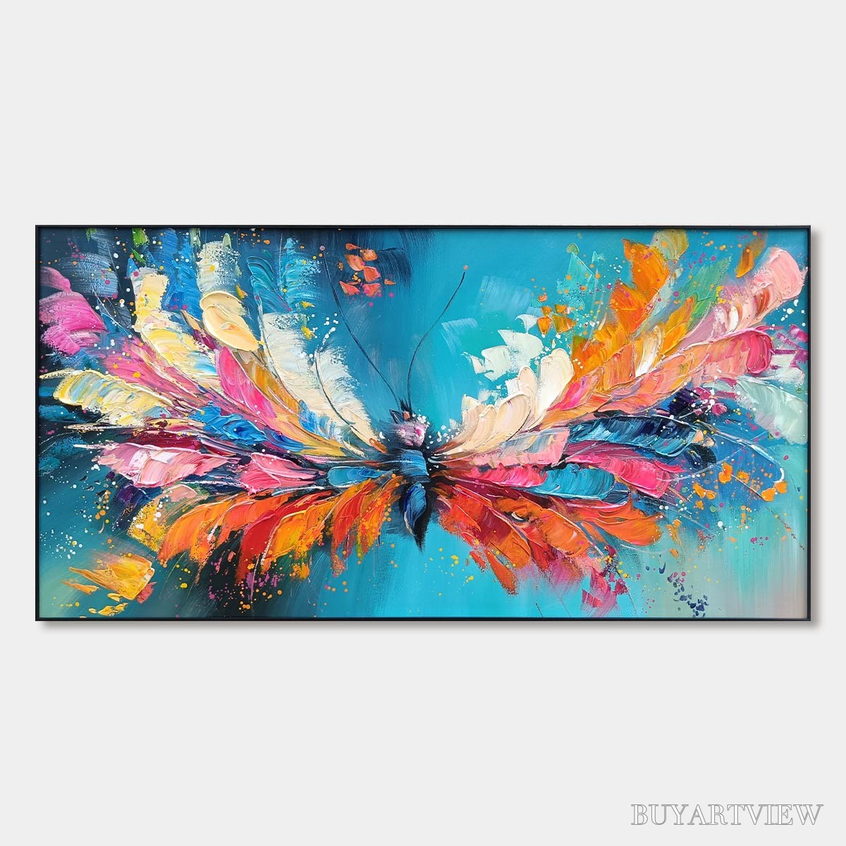BUYARTVIEW Ready to Ship | Metamorphosis | 28''X56'' | 70x140cm | Gold Frame - image 3