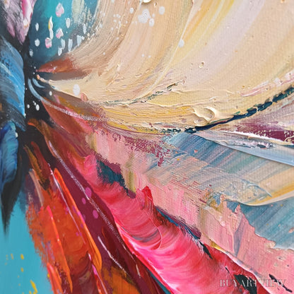 BUYARTVIEW Ready to Ship | Metamorphosis | 28''X56'' | 70x140cm | Gold Frame - image 4
