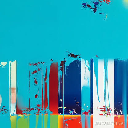BUYARTVIEW Pixelated Paradise – Vibrant Abstract Glitch Art Oil Painting - image 6