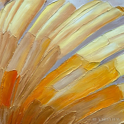 BUYARTVIEW Golden Radiance – Abstract Gold Textured Impasto Oil Painting - image 3