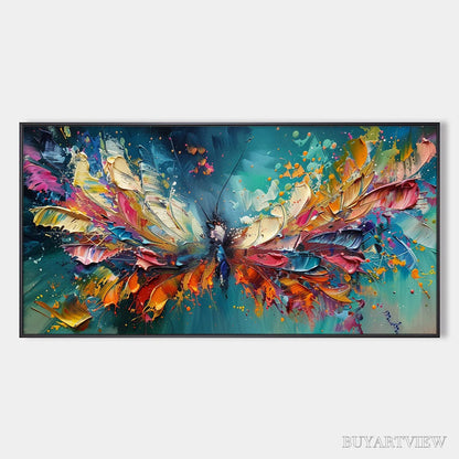 BUYARTVIEW Metamorphosis – Textured Impasto Colorful Butterfly Oil Painting - image 1