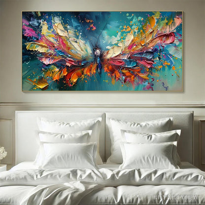 BUYARTVIEW Metamorphosis – Textured Impasto Colorful Butterfly Oil Painting - image 2
