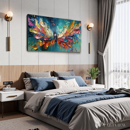 BUYARTVIEW Metamorphosis – Textured Impasto Colorful Butterfly Oil Painting - image 6