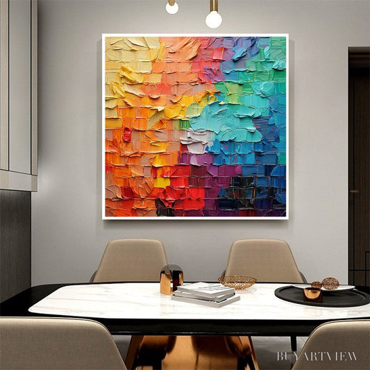 BUYARTVIEW Chroma Flow – Textured Abstract Impasto Oil Painting - image 2