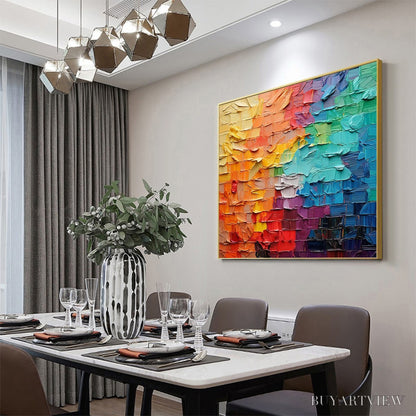BUYARTVIEW Chroma Flow – Textured Abstract Impasto Oil Painting - image 4