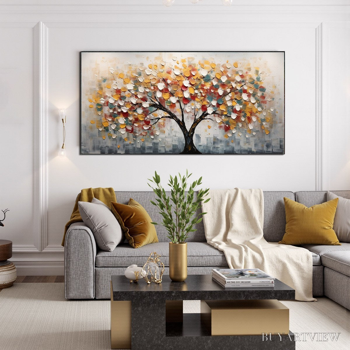 BUYARTVIEW Whimsical Wonder – Textured Panoramic Oil Painting - image 2