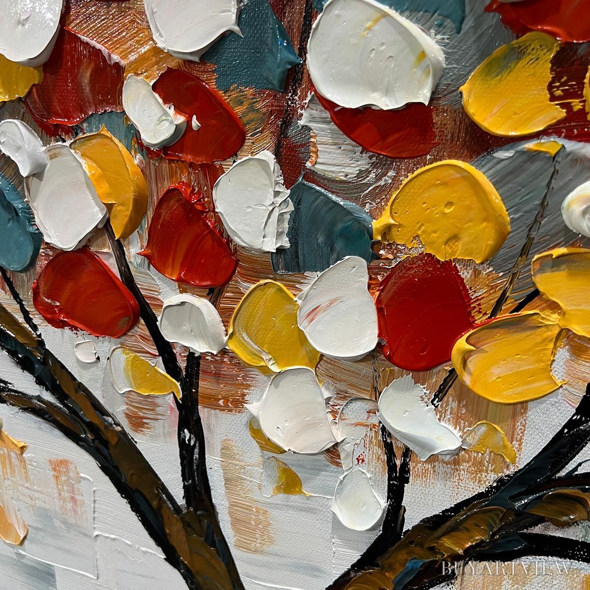 BUYARTVIEW Whimsical Wonder – Textured Panoramic Oil Painting - image 3