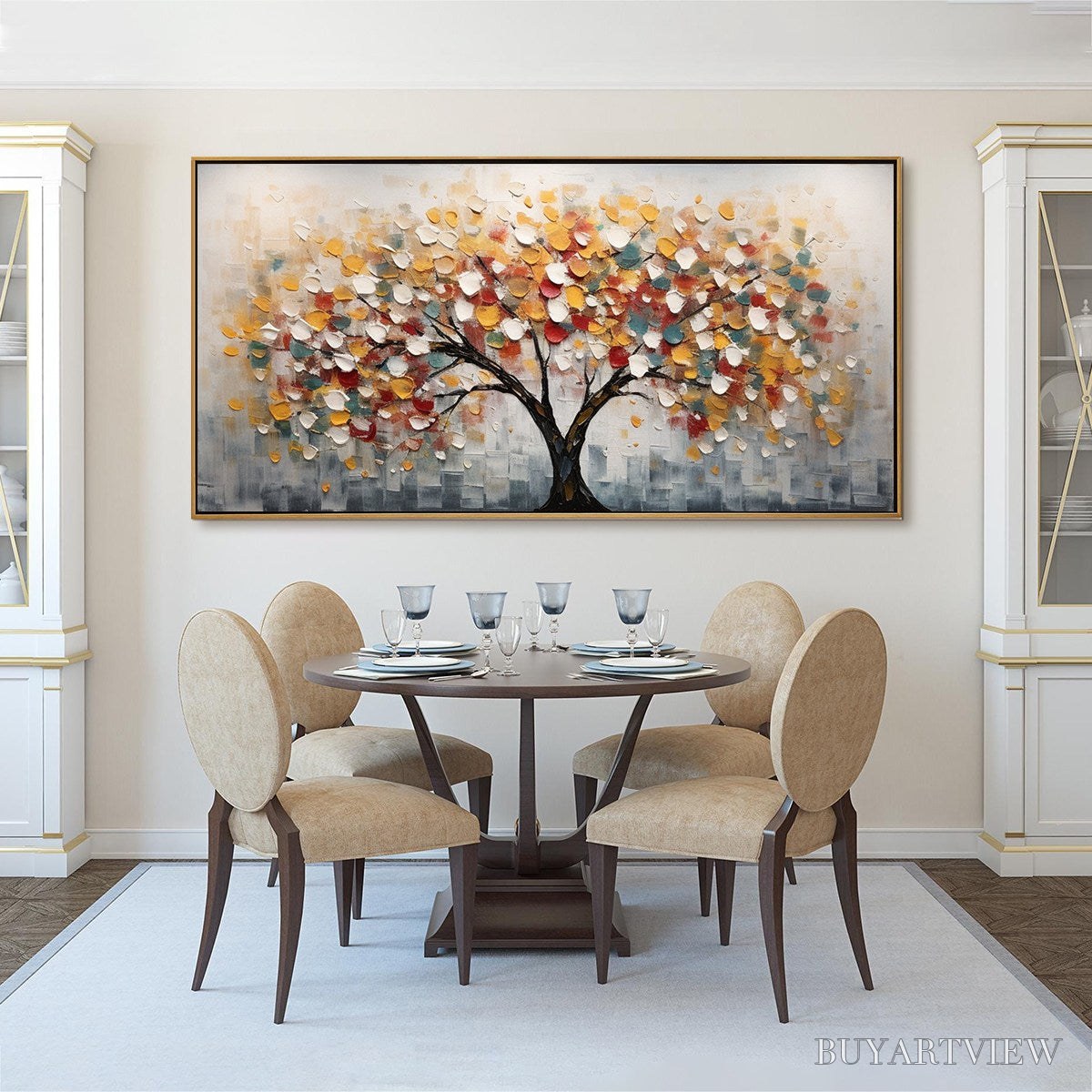 BUYARTVIEW Whimsical Wonder – Textured Panoramic Oil Painting - image 6