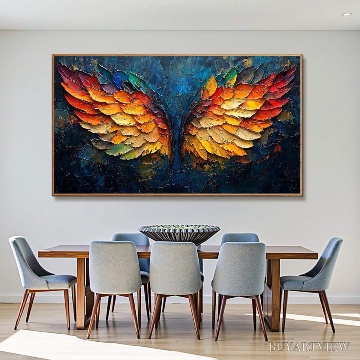 BUYARTVIEW Wings of Fire – Textured Abstract Oil Painting - image 2
