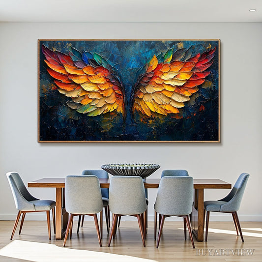 BUYARTVIEW Wings of Fire – Textured Abstract Oil Painting - image 2