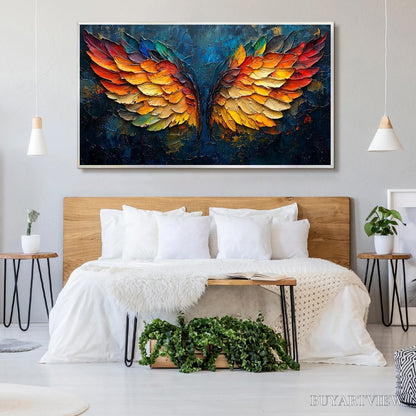 BUYARTVIEW Wings of Fire – Textured Abstract Oil Painting - image 6
