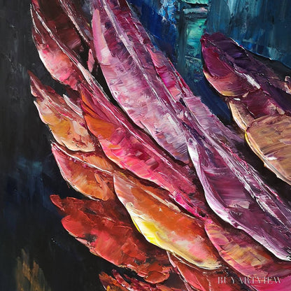 BUYARTVIEW Wings of Ascension – Textured Abstract Oil Painting - image 5