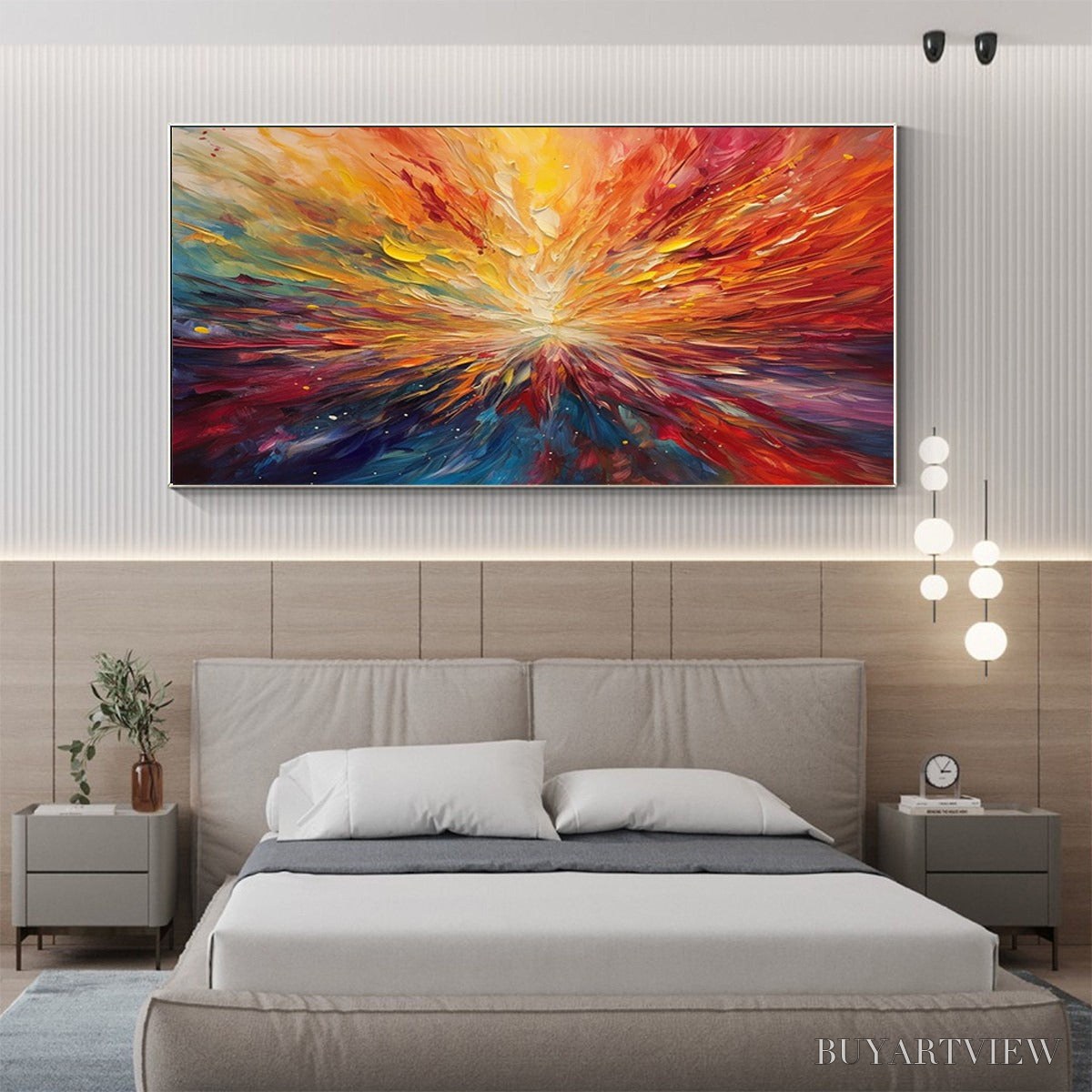 BUYARTVIEW Solar Flare – Textured Impasto Abstract Oil Painting - image 2