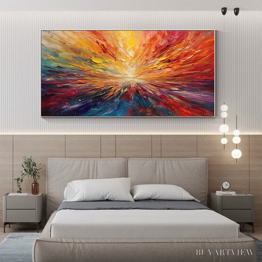 BUYARTVIEW Solar Flare – Textured Impasto Abstract Oil Painting - image 2