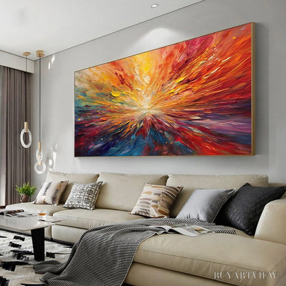 BUYARTVIEW Solar Flare – Textured Impasto Abstract Oil Painting - image 4