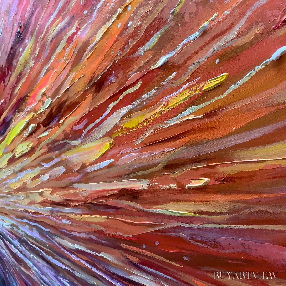 BUYARTVIEW Solar Flare – Textured Impasto Abstract Oil Painting - image 5