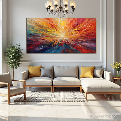 BUYARTVIEW Solar Flare – Textured Impasto Abstract Oil Painting - image 6