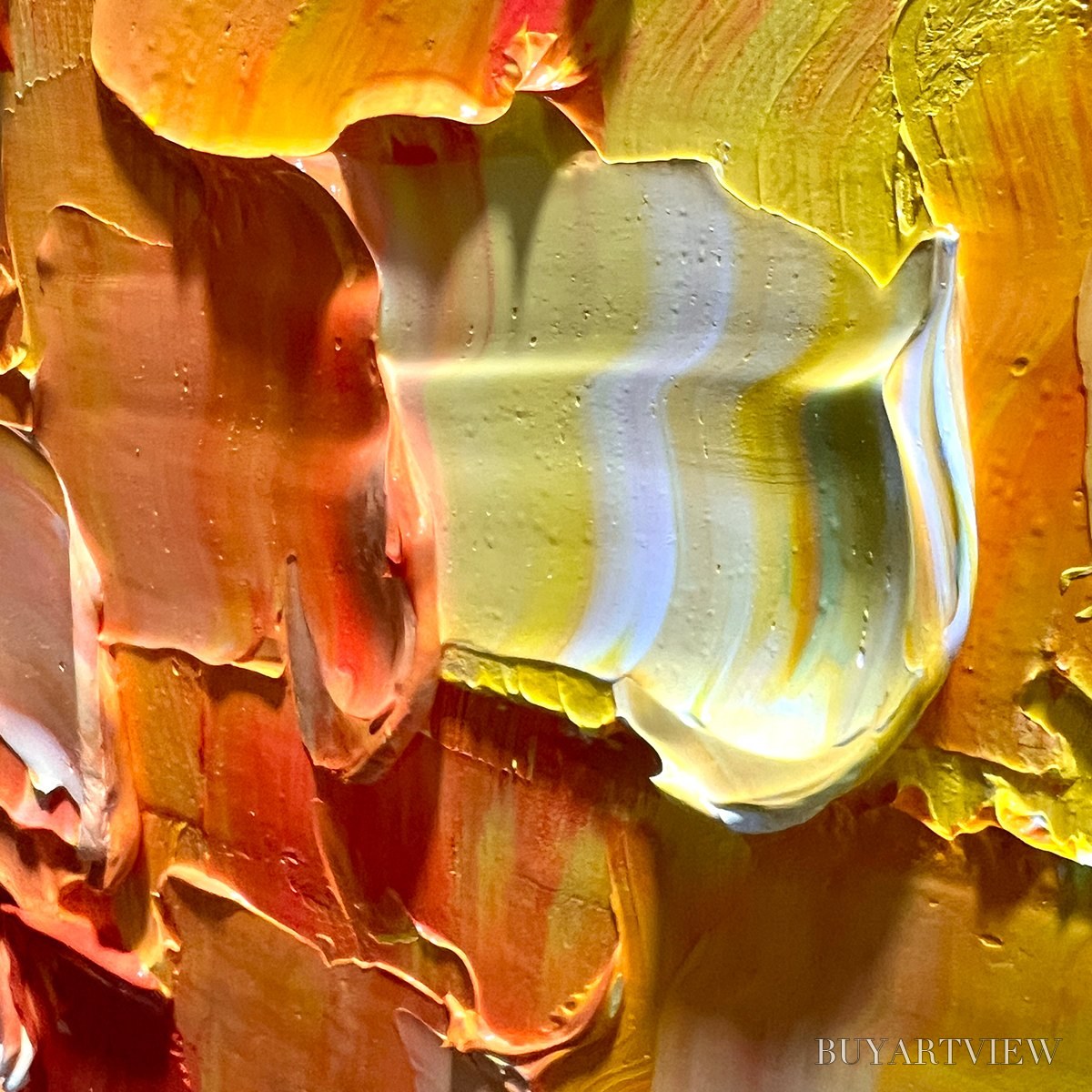 BUYARTVIEW Rainbow Harmony – Textured Impasto Abstract Oil Painting - image 3