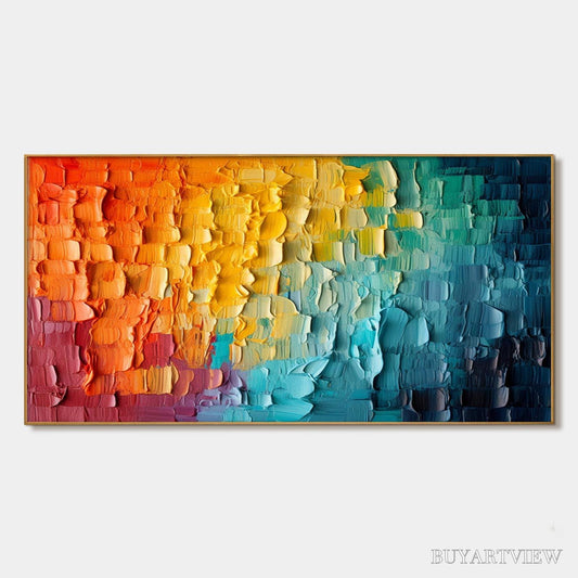 BUYARTVIEW Chromatic Flow – Textured Impasto Abstract Oil Painting - image 1