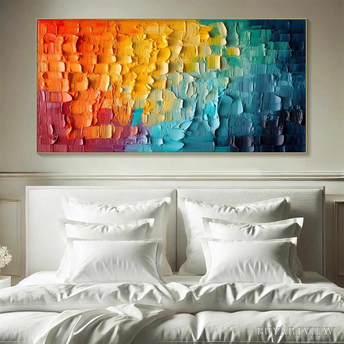 BUYARTVIEW Chromatic Flow – Textured Impasto Abstract Oil Painting - image 2