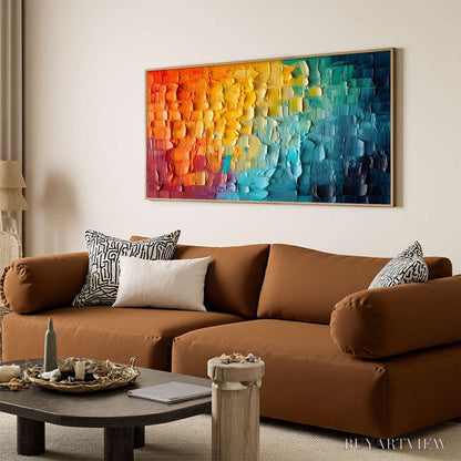 BUYARTVIEW Chromatic Flow – Textured Impasto Abstract Oil Painting - image 4