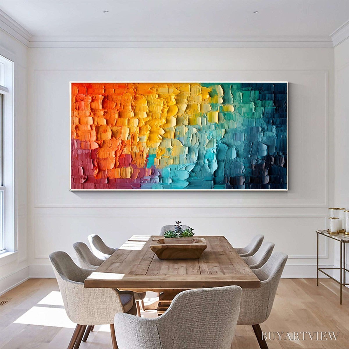 BUYARTVIEW Chromatic Flow – Textured Impasto Abstract Oil Painting - image 6