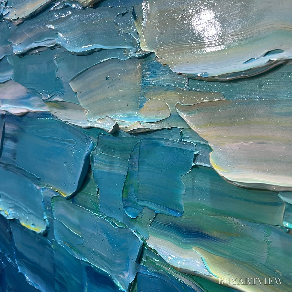 BUYARTVIEW Chroma Flow – Textured Abstract Impasto Oil Painting - image 3