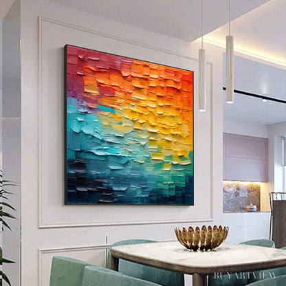 BUYARTVIEW Chroma Flow – Textured Abstract Impasto Oil Painting - image 4