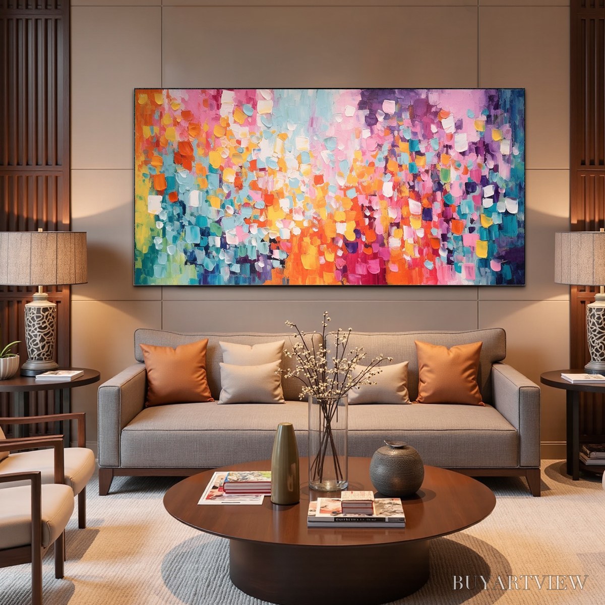 BUYARTVIEW Confetti Dreams – Textured Abstract Oil Painting - image 5