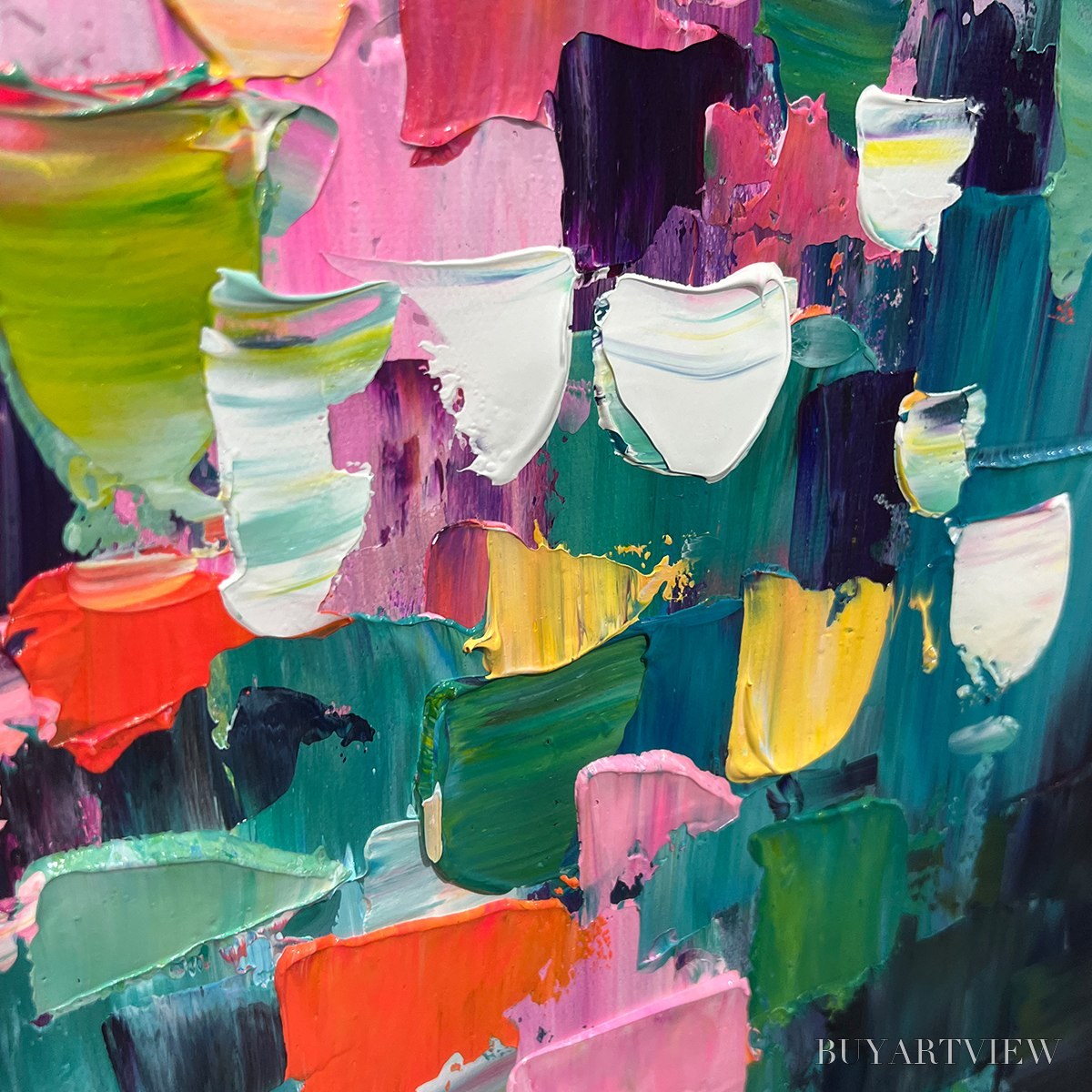 BUYARTVIEW Confetti Dreams – Textured Abstract Oil Painting - image 6