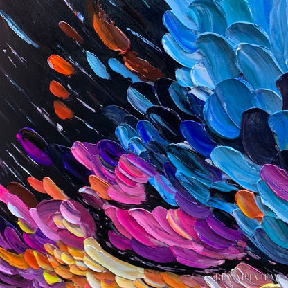 BUYARTVIEW Cosmic Burst – Textured Impasto Abstract Oil Painting - image 6