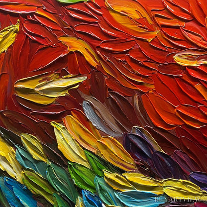 BUYARTVIEW Chroma Whispers – Colorful Abstract Impasto Oil Painting on Canvas - image 5