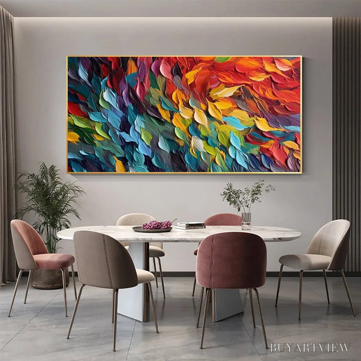 BUYARTVIEW Chroma Whispers – Colorful Abstract Impasto Oil Painting on Canvas - image 6