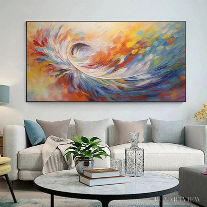 BUYARTVIEW Abstract Swirl Oil Painting - Colorful Decor - image 2