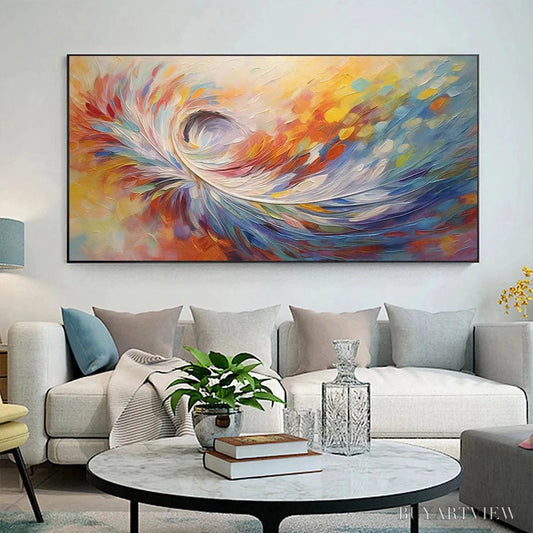 BUYARTVIEW Abstract Swirl Oil Painting - Colorful Decor - image 2