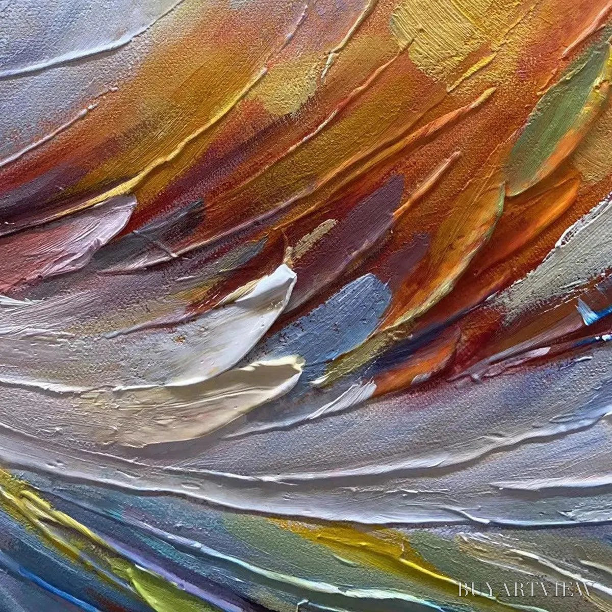 BUYARTVIEW Abstract Swirl Oil Painting - Colorful Decor - image 5