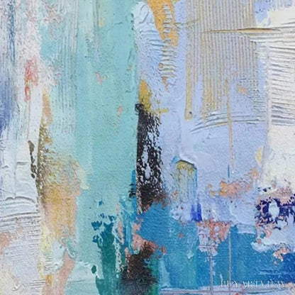 BUYARTVIEW Abstract Symphony – Textured Painting, Colorful , Modern Abstract, Vertical Canvas - image 3